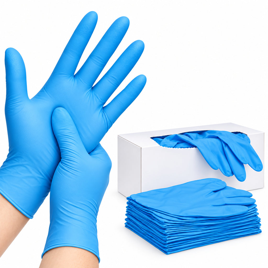 Guantes de nitrilo azules – Sin látex