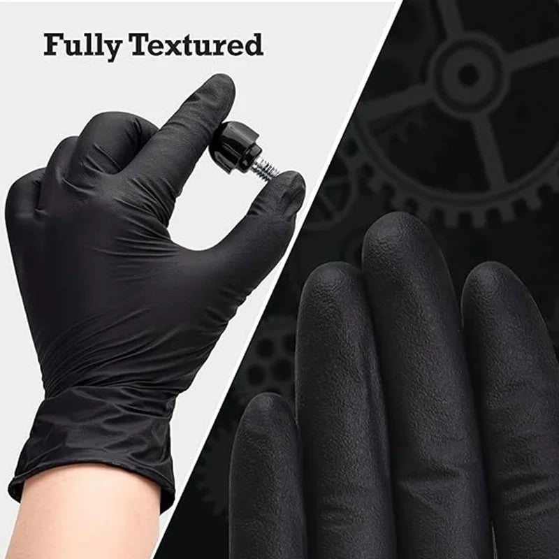 Guantes de nitrilo negros – Sin látex