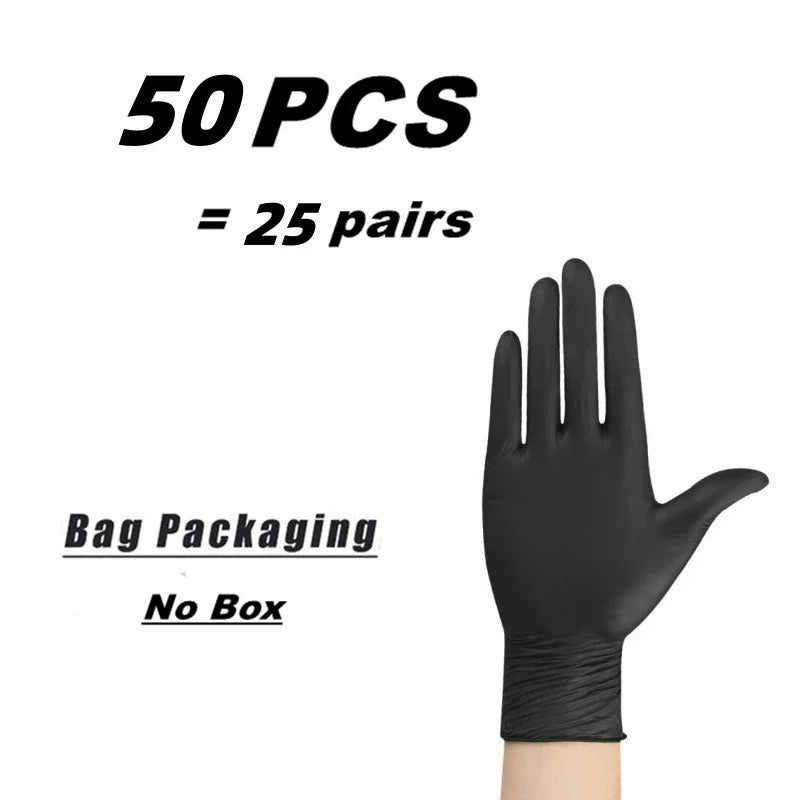 Guantes de nitrilo negros – Sin látex