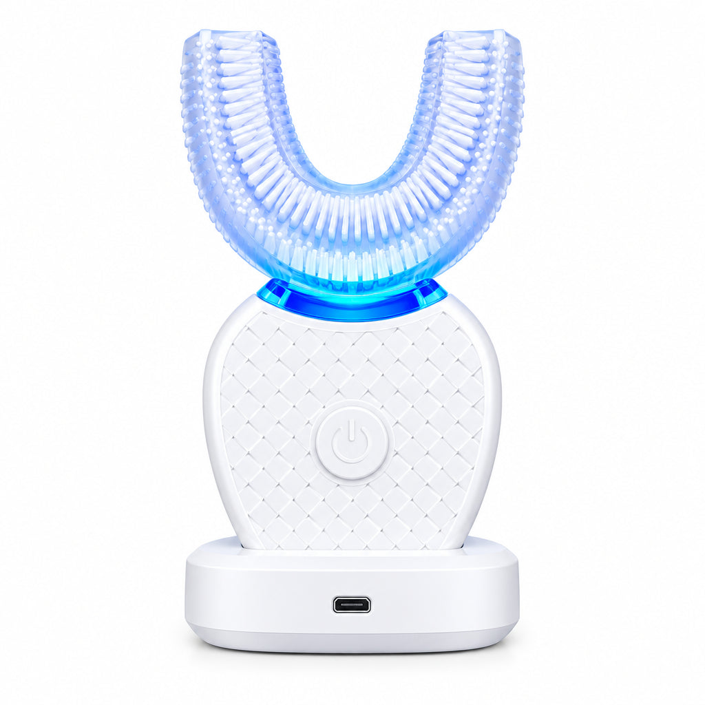 Cepillo en forma de U con luz azul