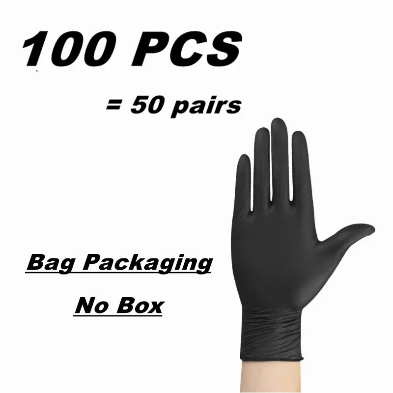 Guantes de nitrilo negros – Sin látex