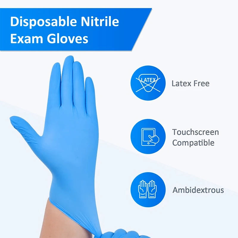 Guantes de nitrilo azules – Sin látex