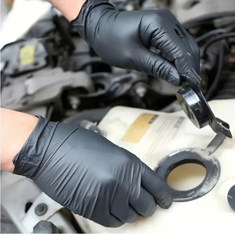 Guantes de nitrilo negros – Sin látex