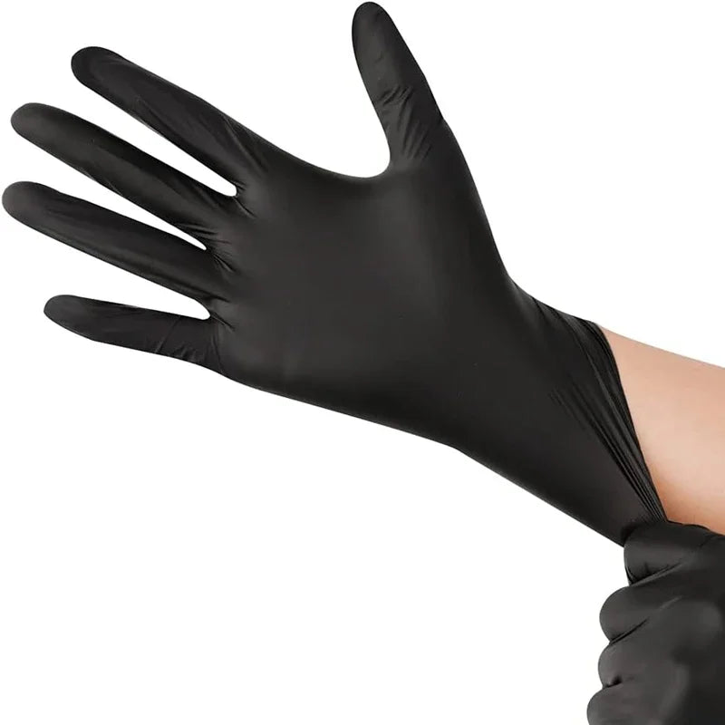Guantes de nitrilo negros – Sin látex