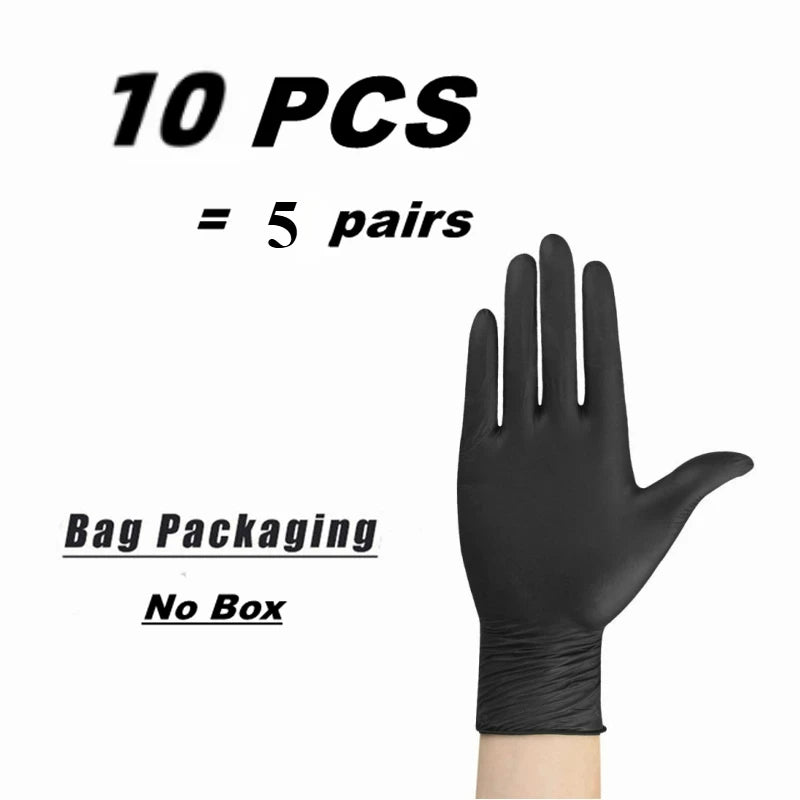 Guantes de nitrilo negros – Sin látex